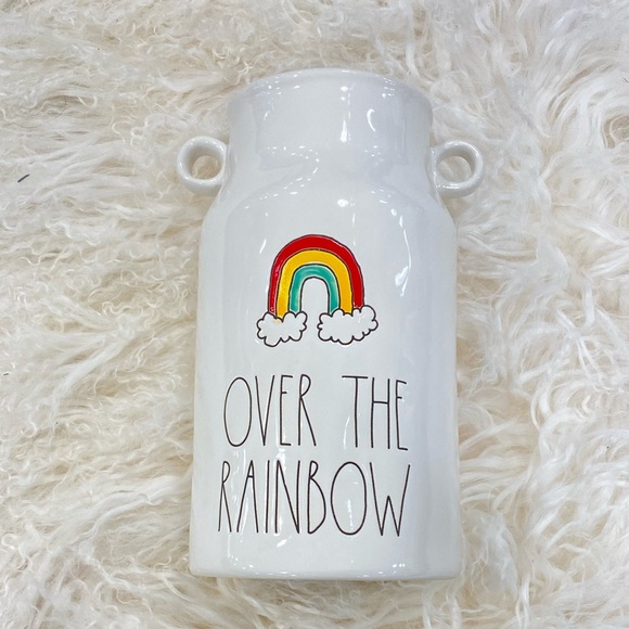 Rae Dunn OVER THE RAINBOW Milk Jug Farmhouse Vase - Picture 3 of 6
